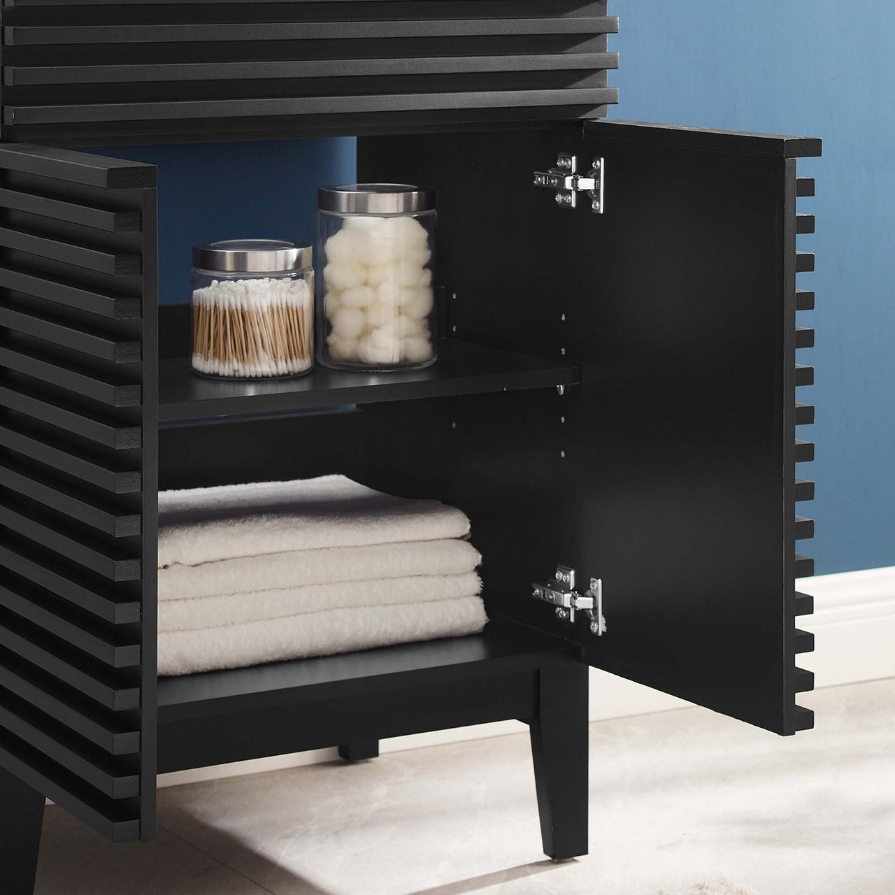 Ventra Vanity Base with Storage, Small, Black