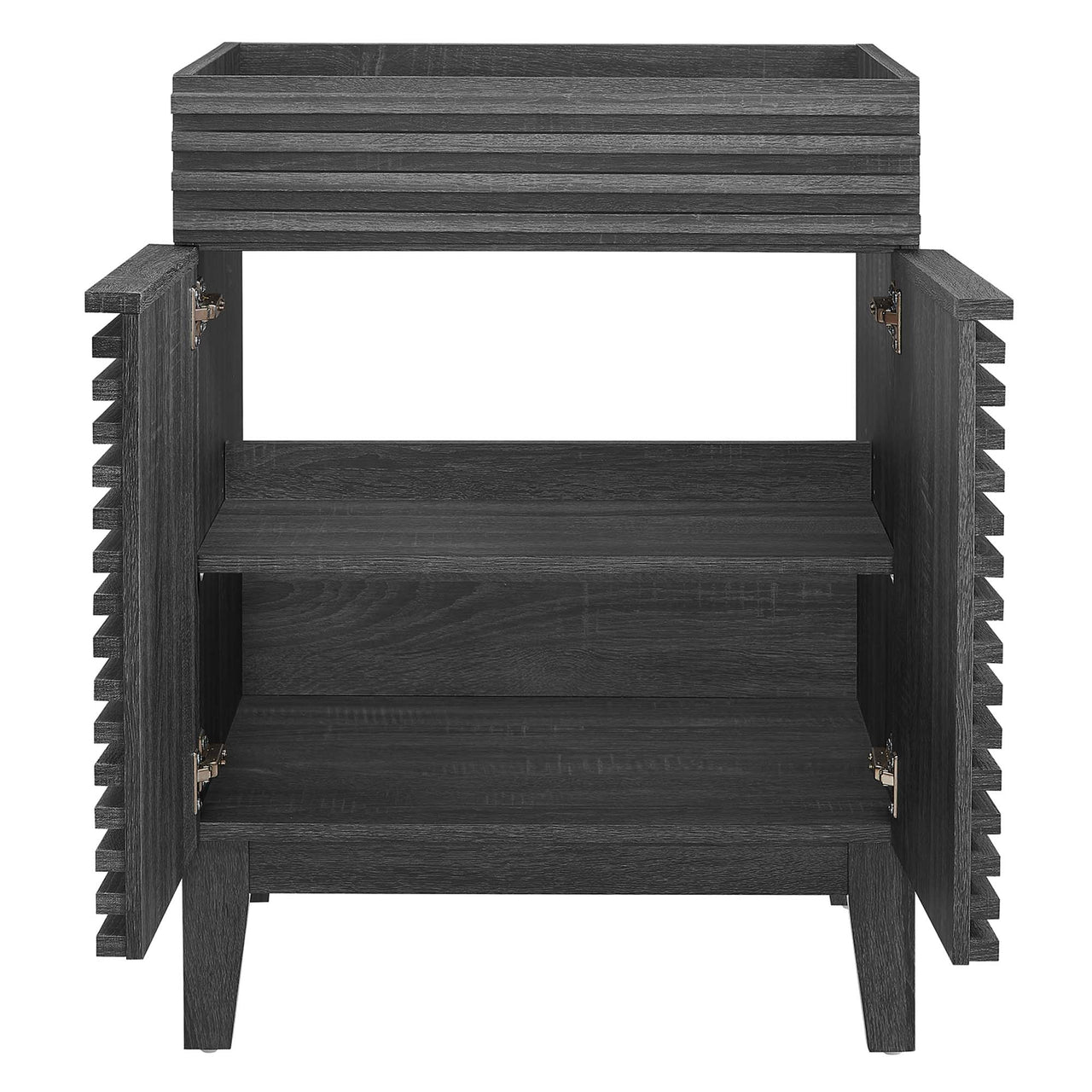 Ventra Vanity Base with Storage, Small, Charcoal