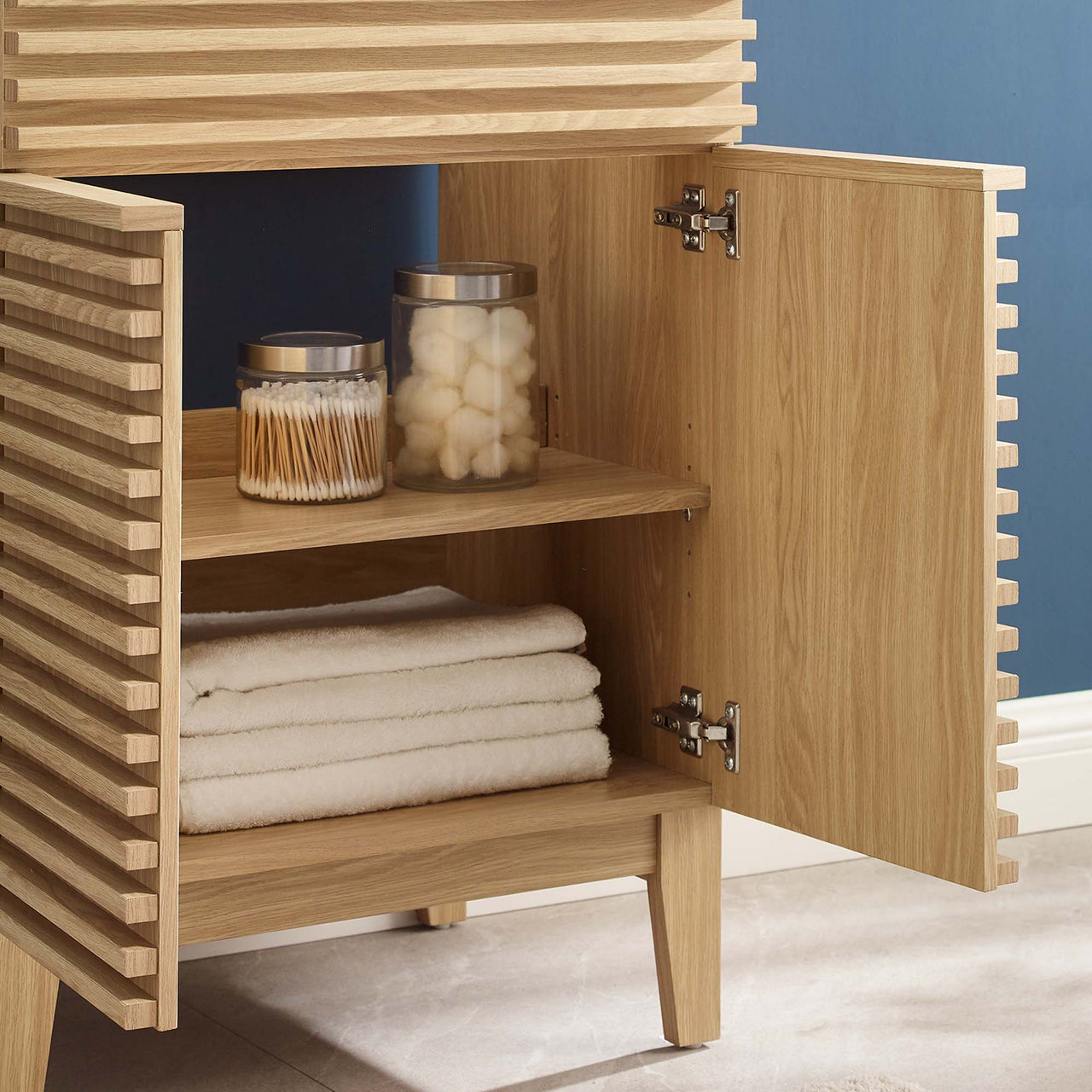 Ventra Vanity Base with Storage, Small, Oak