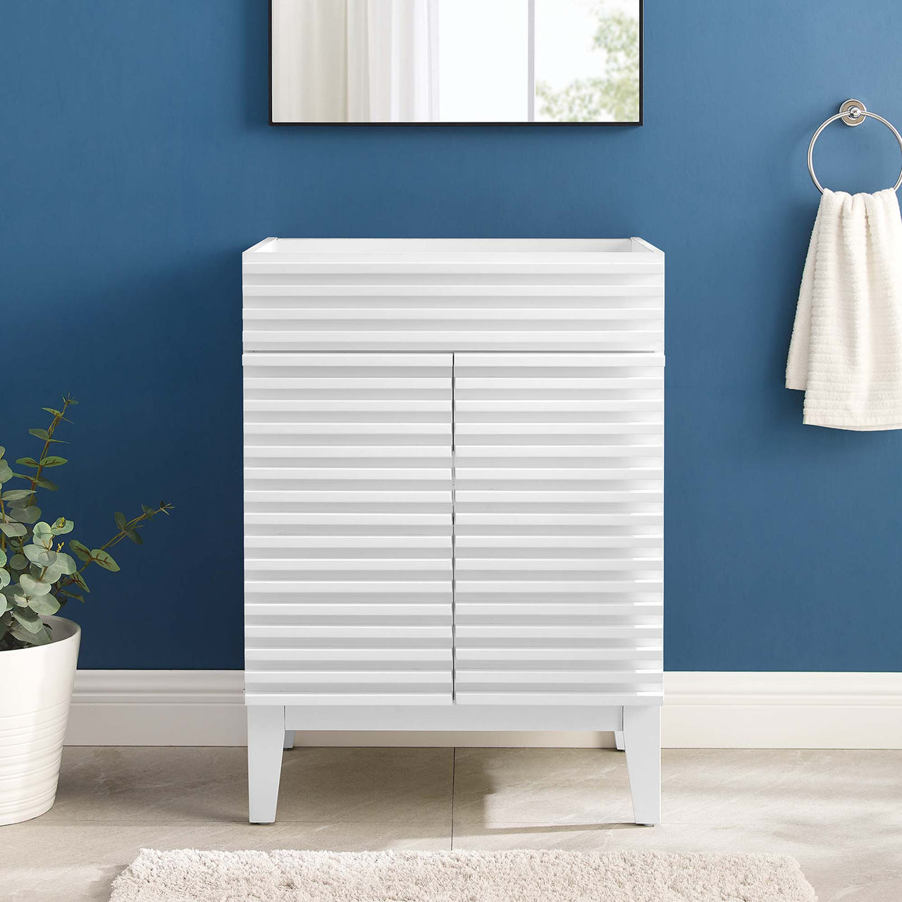 Ventra Vanity Base with Storage, Small, White