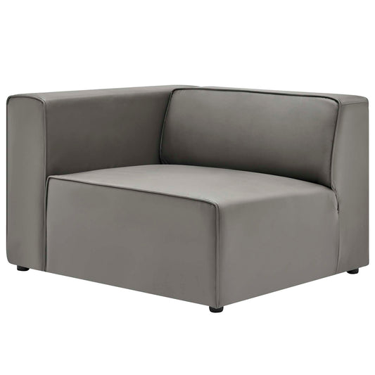 Coalesse Eco-Leather Left-Arm Chair | Modular Sectional Component, Gray