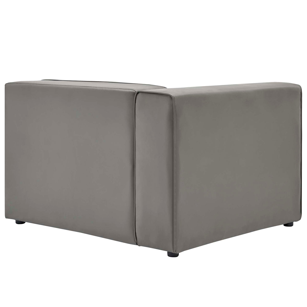 Coalesse Eco-Leather Left-Arm Chair | Modular Sectional Component, Gray