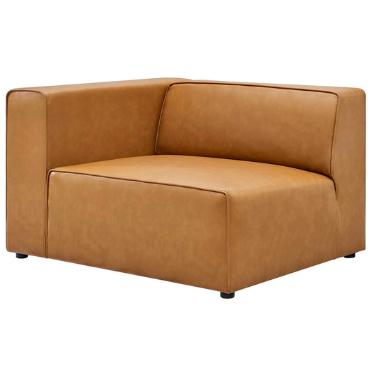 Coalesse Eco-Leather Left-Arm Chair | Modular Sectional Component, Tan