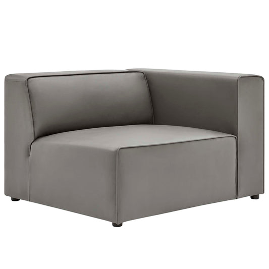 Coalesse Eco-Leather Right-Arm Chair | Modular Sectional Component, Gray