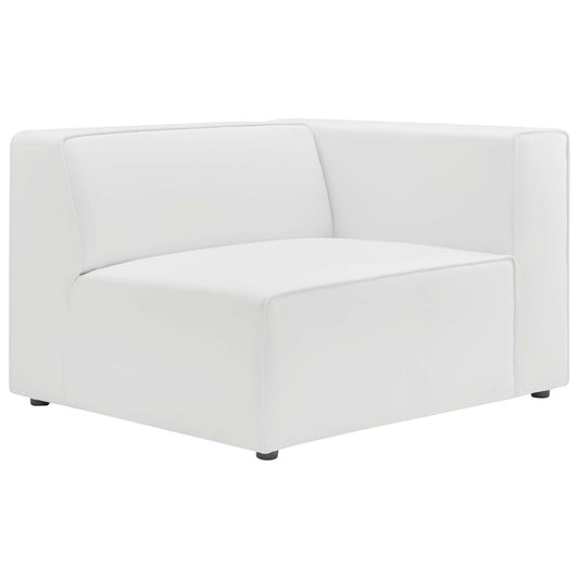 Coalesse Eco-Leather Right-Arm Chair | Modular Sectional Component, White