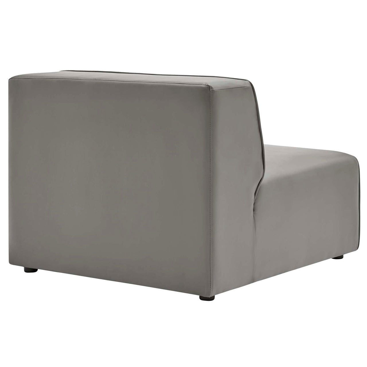 Coalesse Eco-Leather Armless Chair | Modular Sectional Component, Gray