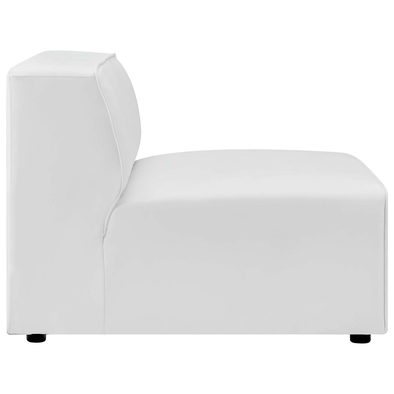Coalesse Eco-Leather Armless Chair | Modular Sectional Component, White
