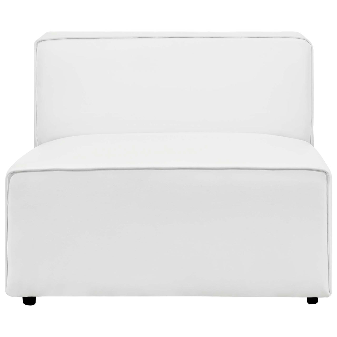Coalesse Eco-Leather Armless Chair | Modular Sectional Component, White