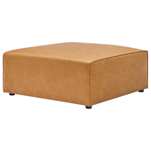 Coalesse Eco-Leather Ottoman | Modular Sectional Component, Tan