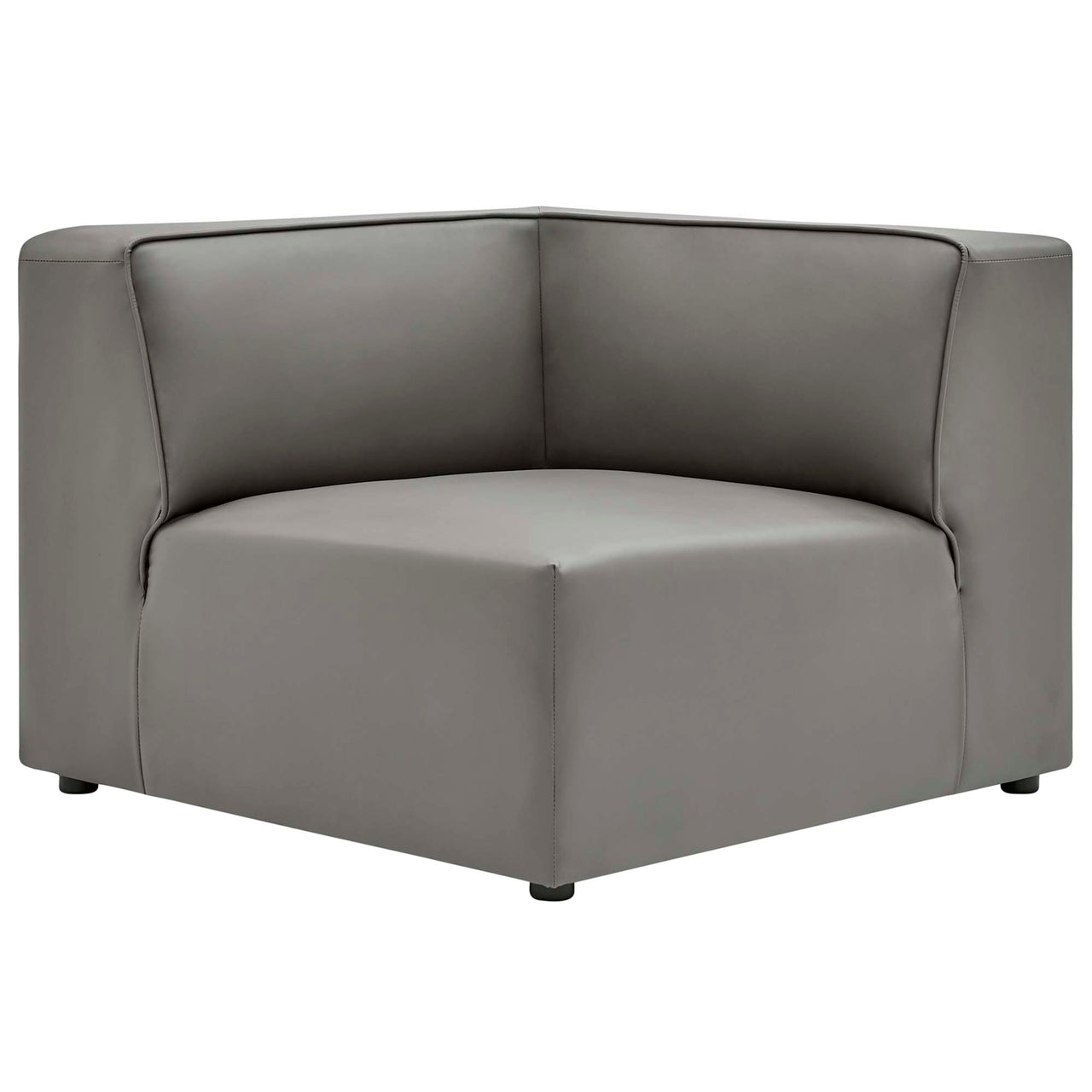 Coalesse Eco-Leather Corner Chair | Modular Sectional Component, Gray