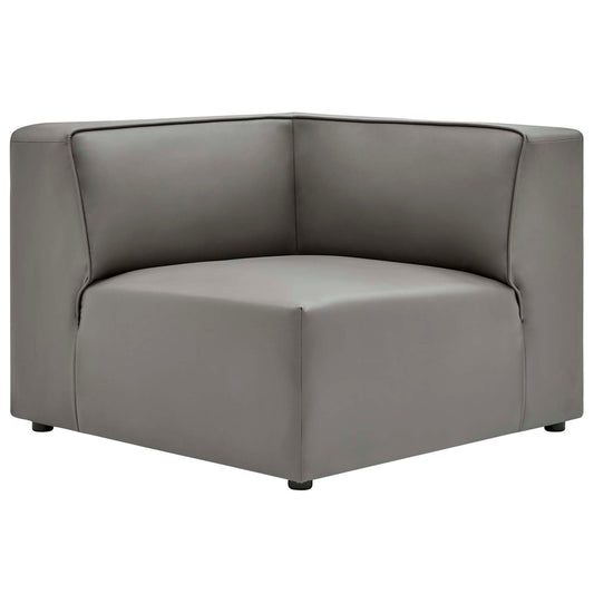 Coalesse Eco-Leather Corner Chair | Modular Sectional Component, Gray