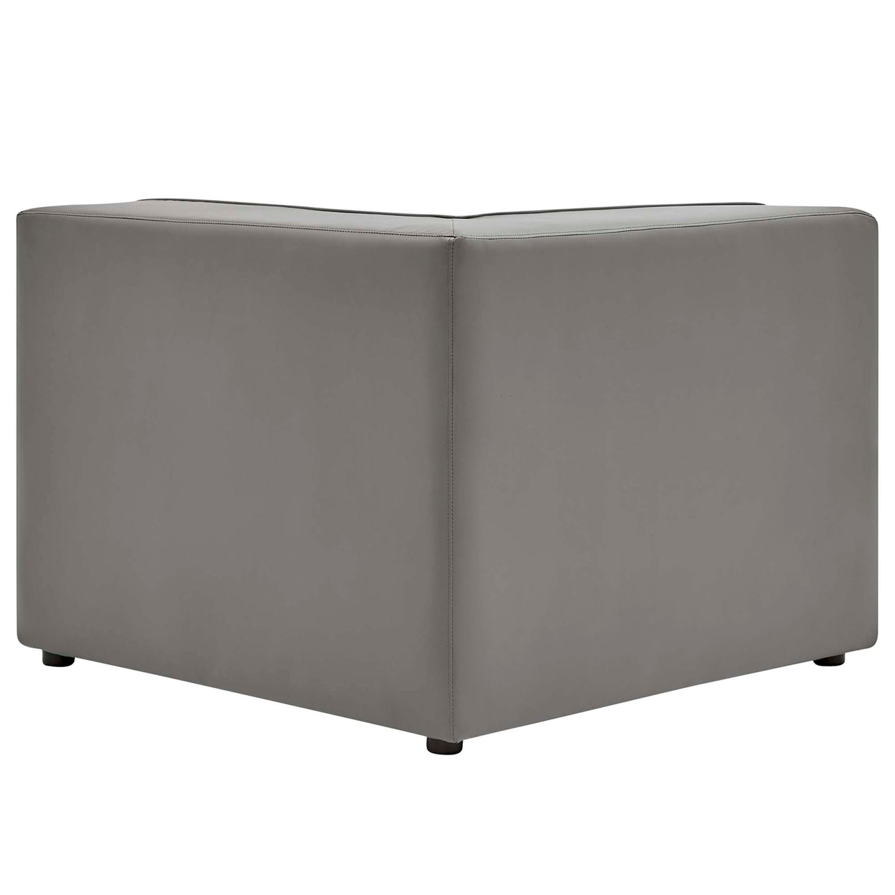 Coalesse Eco-Leather Corner Chair | Modular Sectional Component, Gray