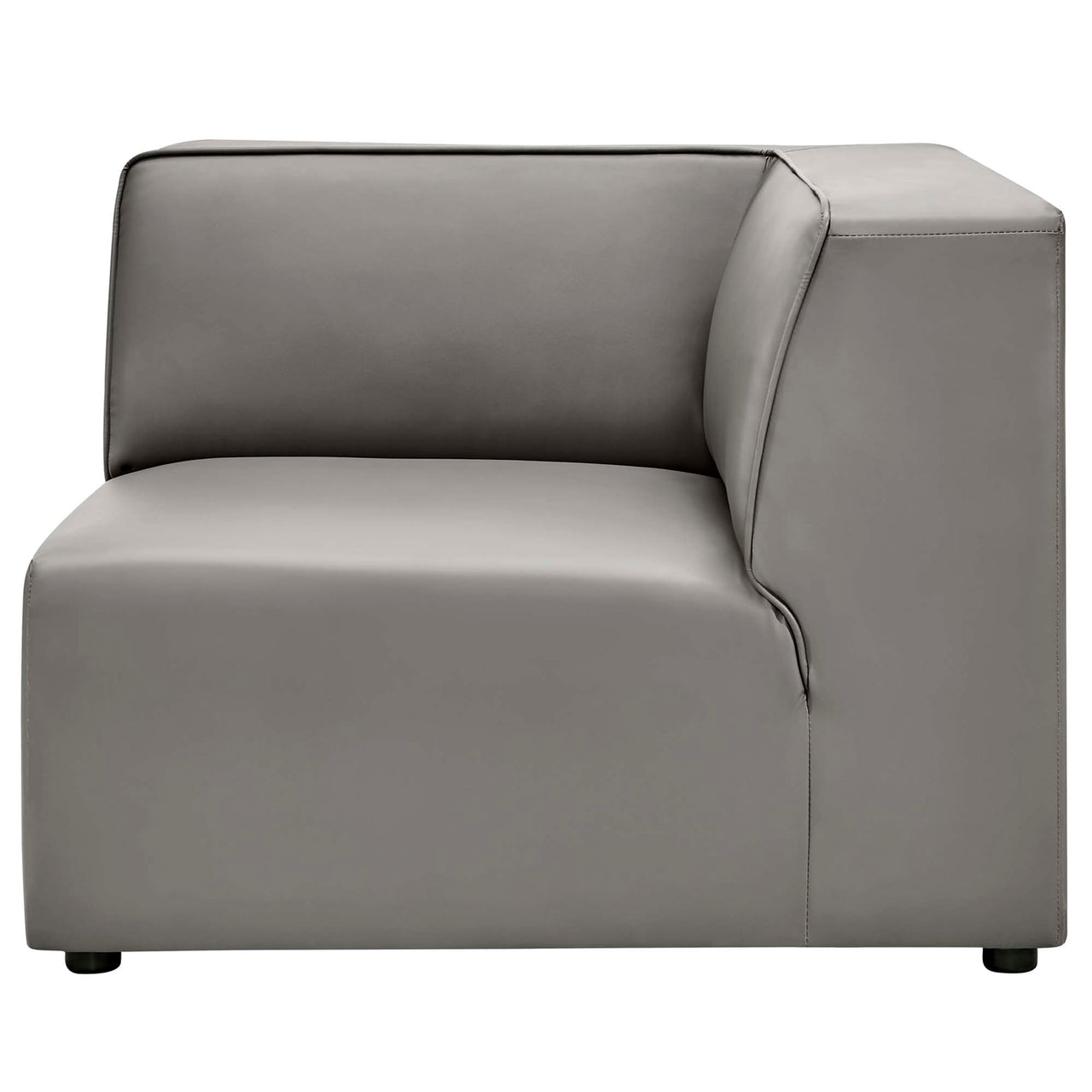 Coalesse Eco-Leather Corner Chair | Modular Sectional Component, Gray