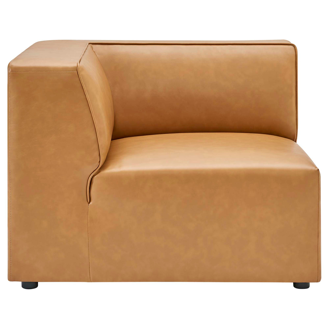 Coalesse Eco-Leather Corner Chair | Modular Sectional Component, Tan