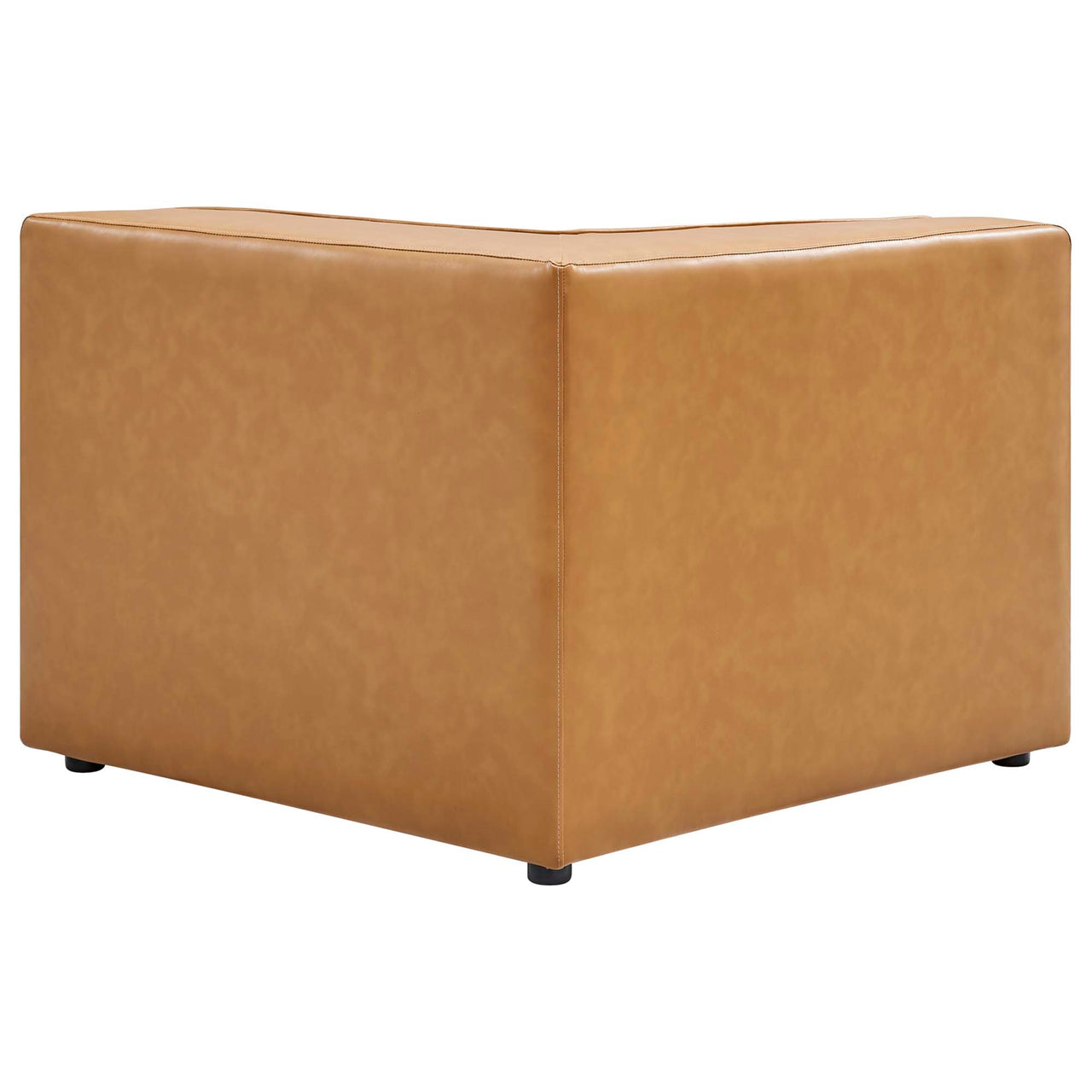 Coalesse Eco-Leather Corner Chair | Modular Sectional Component, Tan