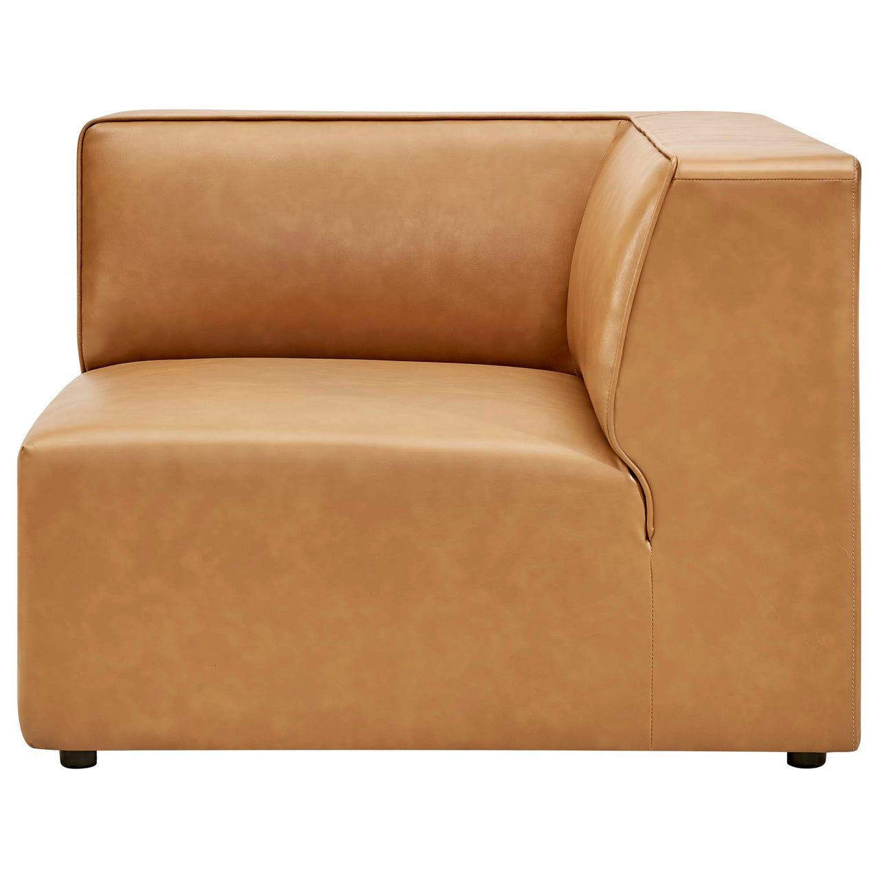 Coalesse Eco-Leather Corner Chair | Modular Sectional Component, Tan
