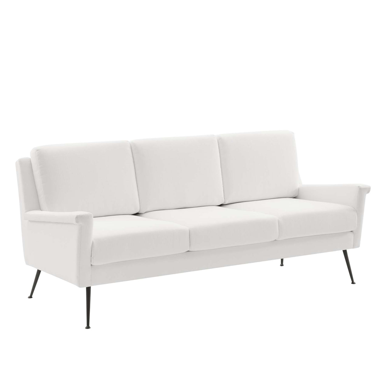 Peak Fabric Sofa, Black & White