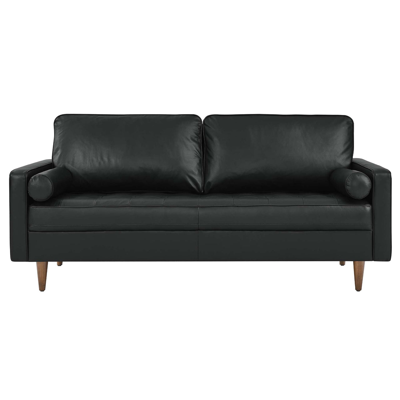 Bravien Leather Sofa, Black