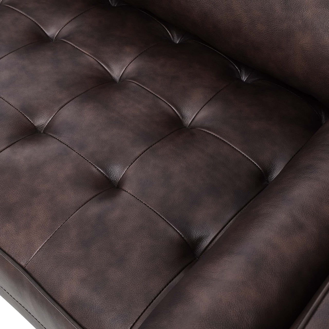 Bravien Leather Sofa, Brown