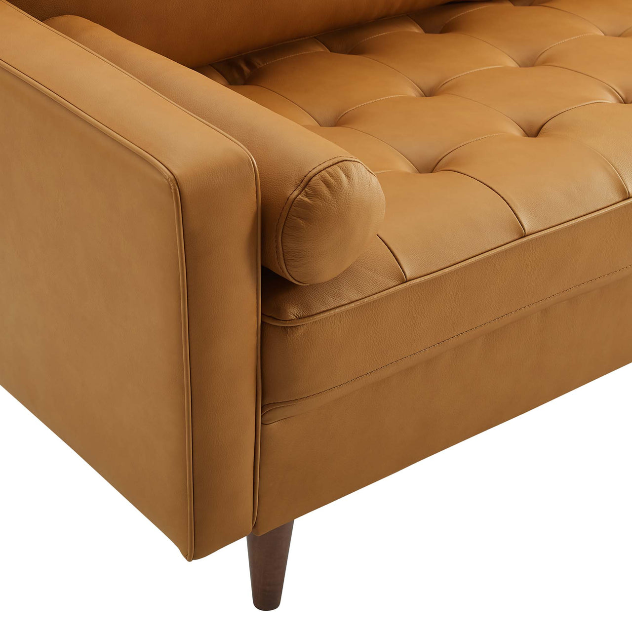 Bravien Leather Sofa, Tan