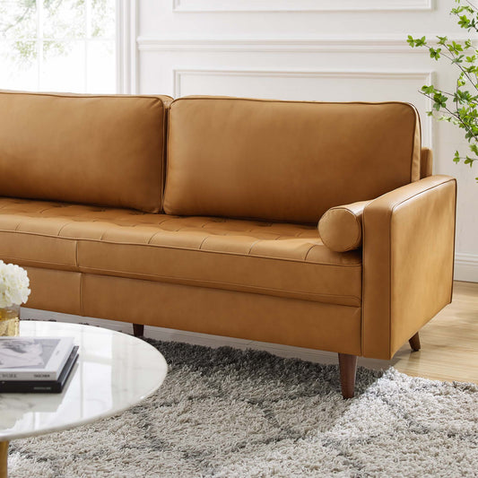 Bravien Leather Sofa, Tan