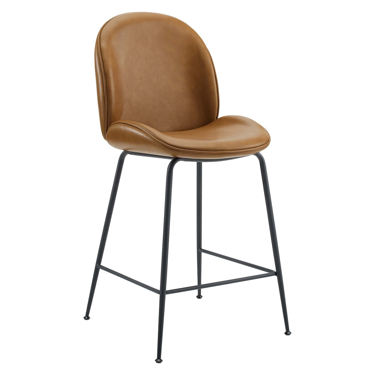 Gossip Eco-Leather Counter Stool, Tan