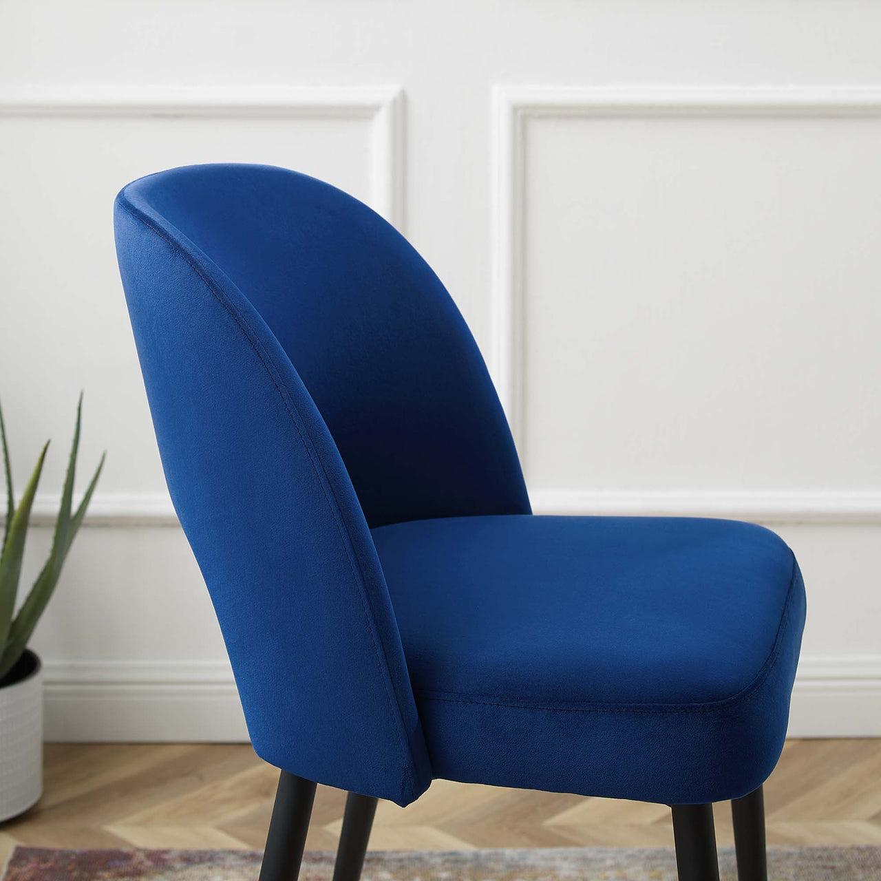 Artemis Upholstered Velvet Counter Stool, Navy