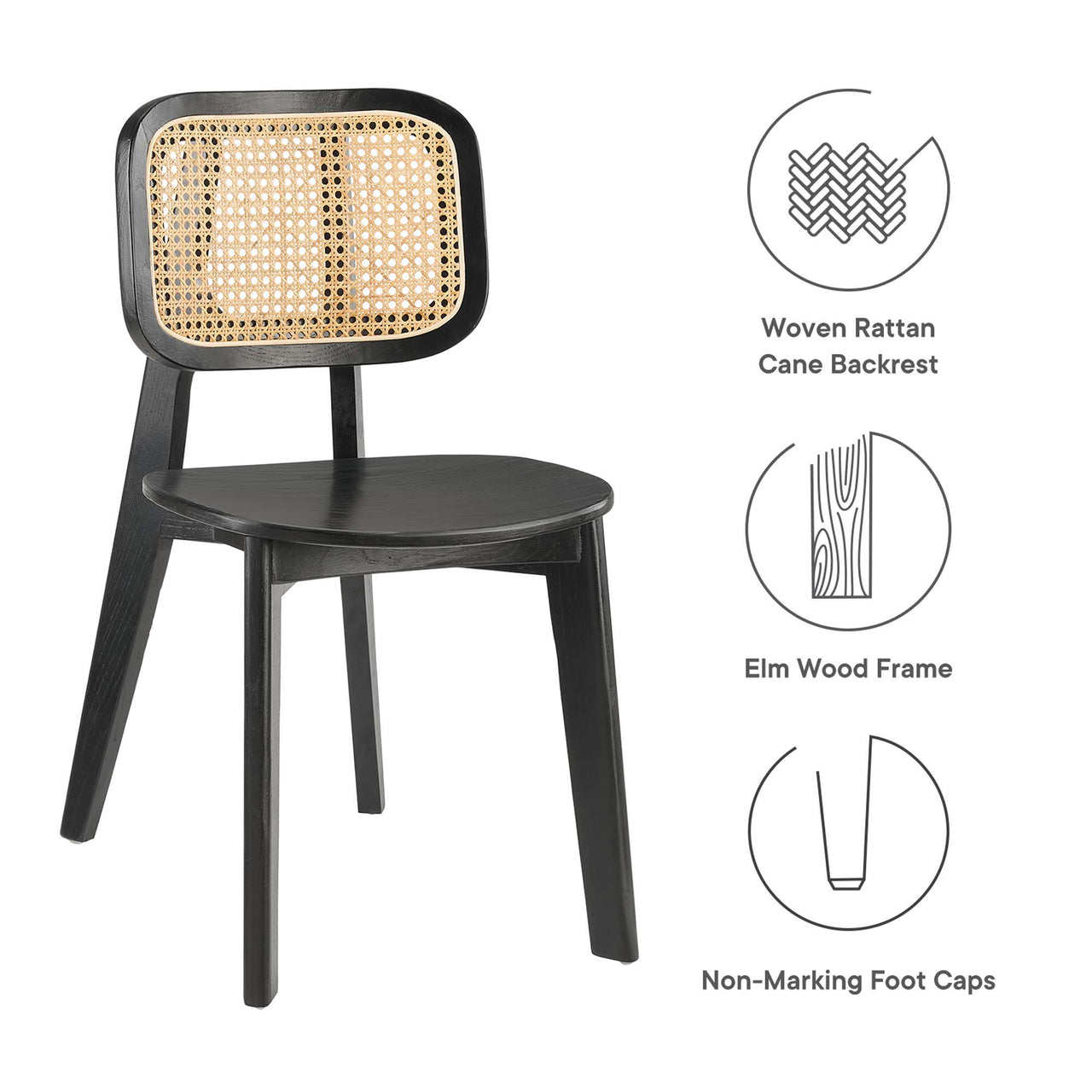 Lattice Dining Chair, Black