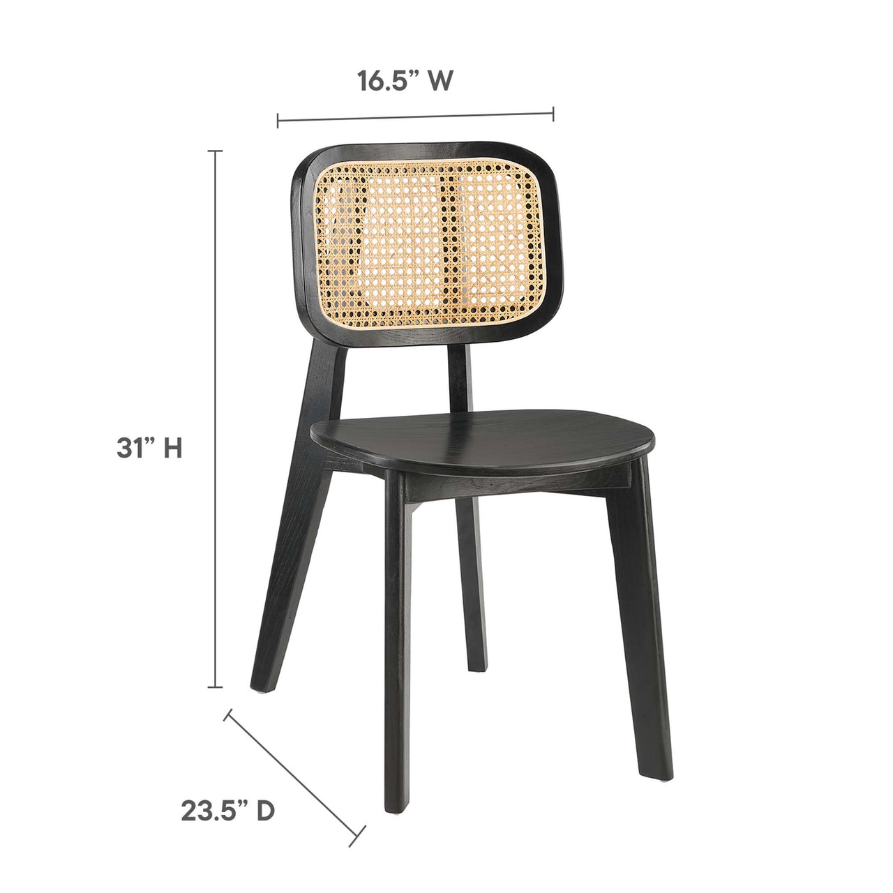 Lattice Dining Chair, Black