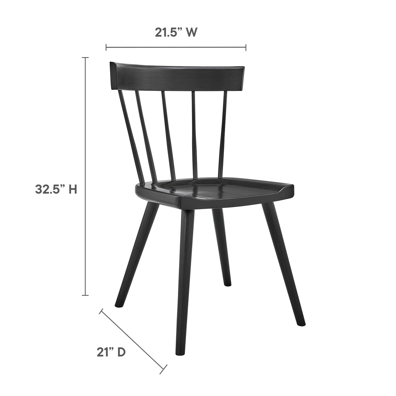 Goldilocks Dining Chair, Black