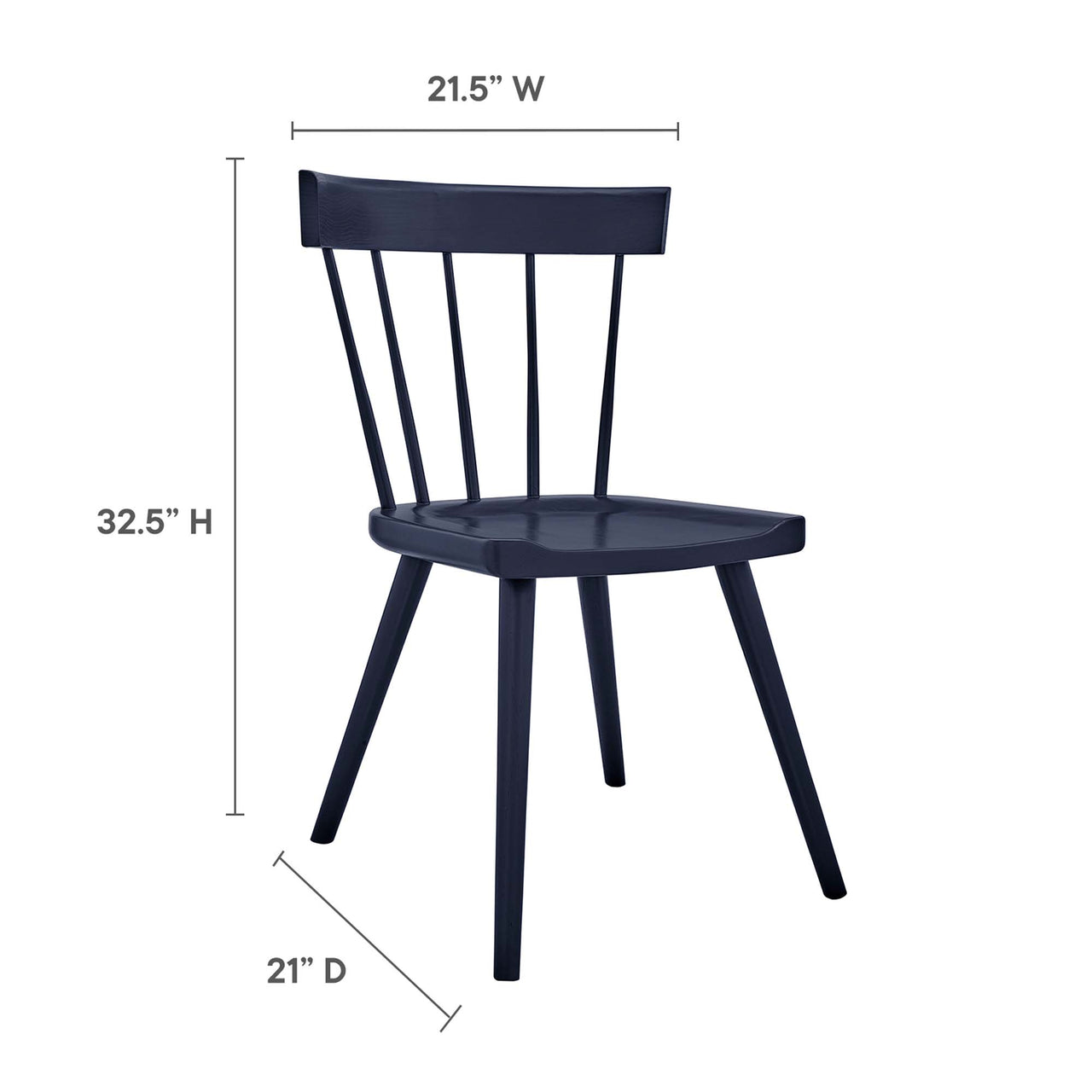 Goldilocks Dining Chair, Dark Blue