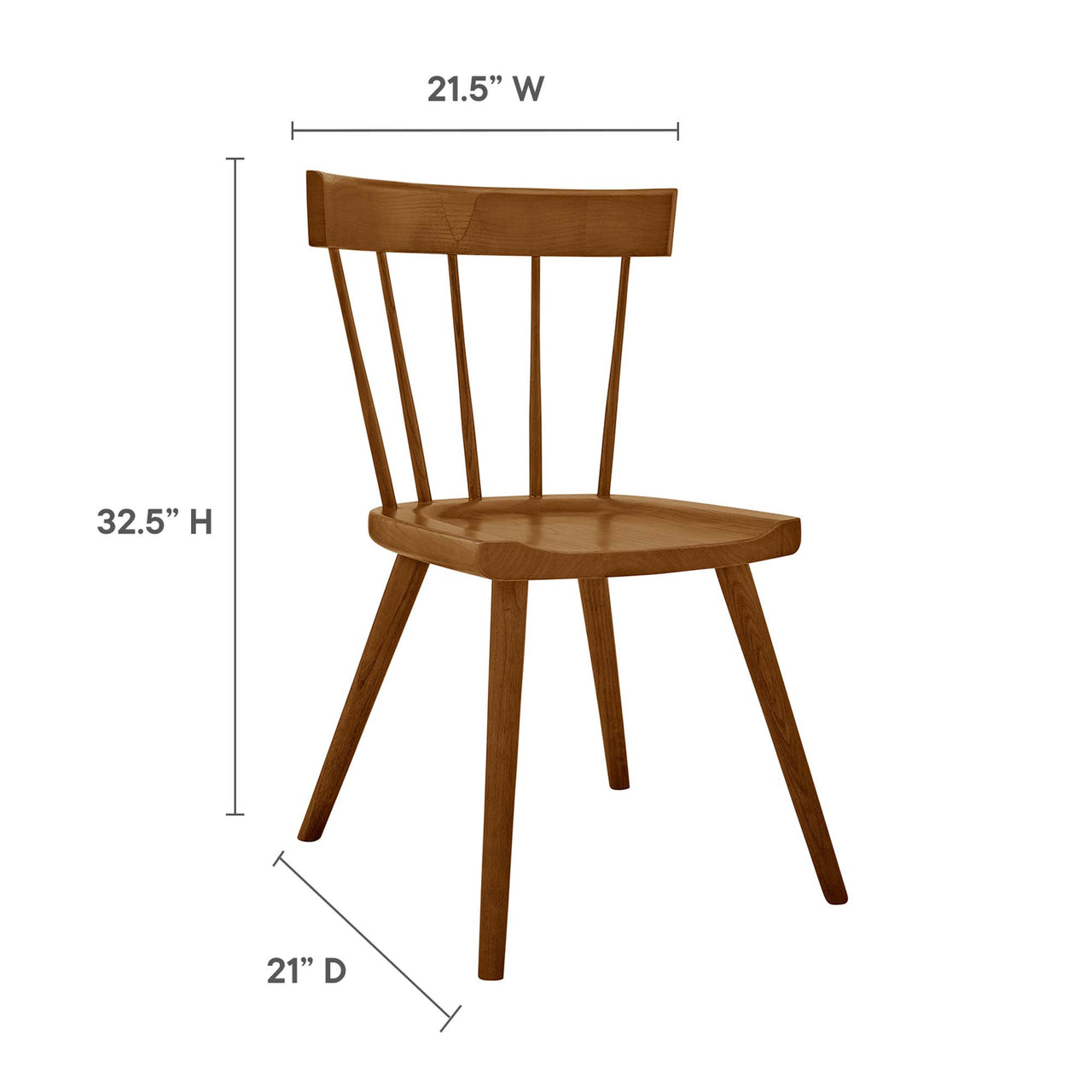 Goldilocks Dining Chair, Walnut