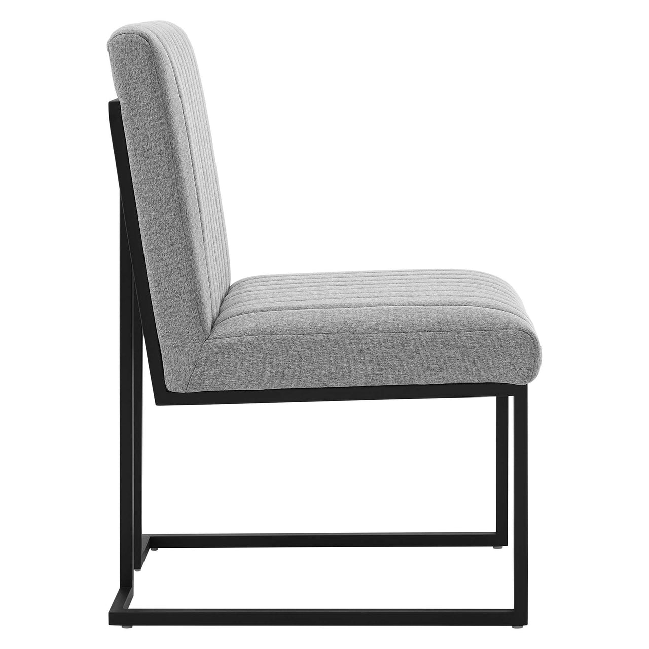 Mira Fabric Dining Chair, Light Gray
