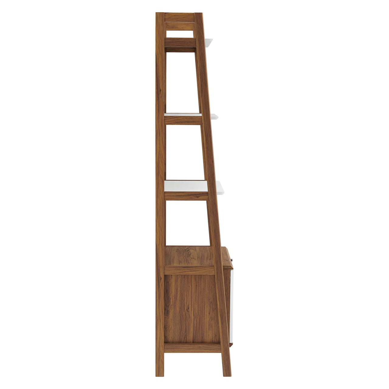 Scaffold Tiered Shelf, Small, Walnut & White