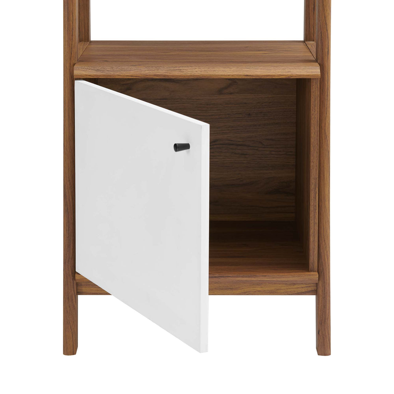 Scaffold Tiered Shelf, Small, Walnut & White