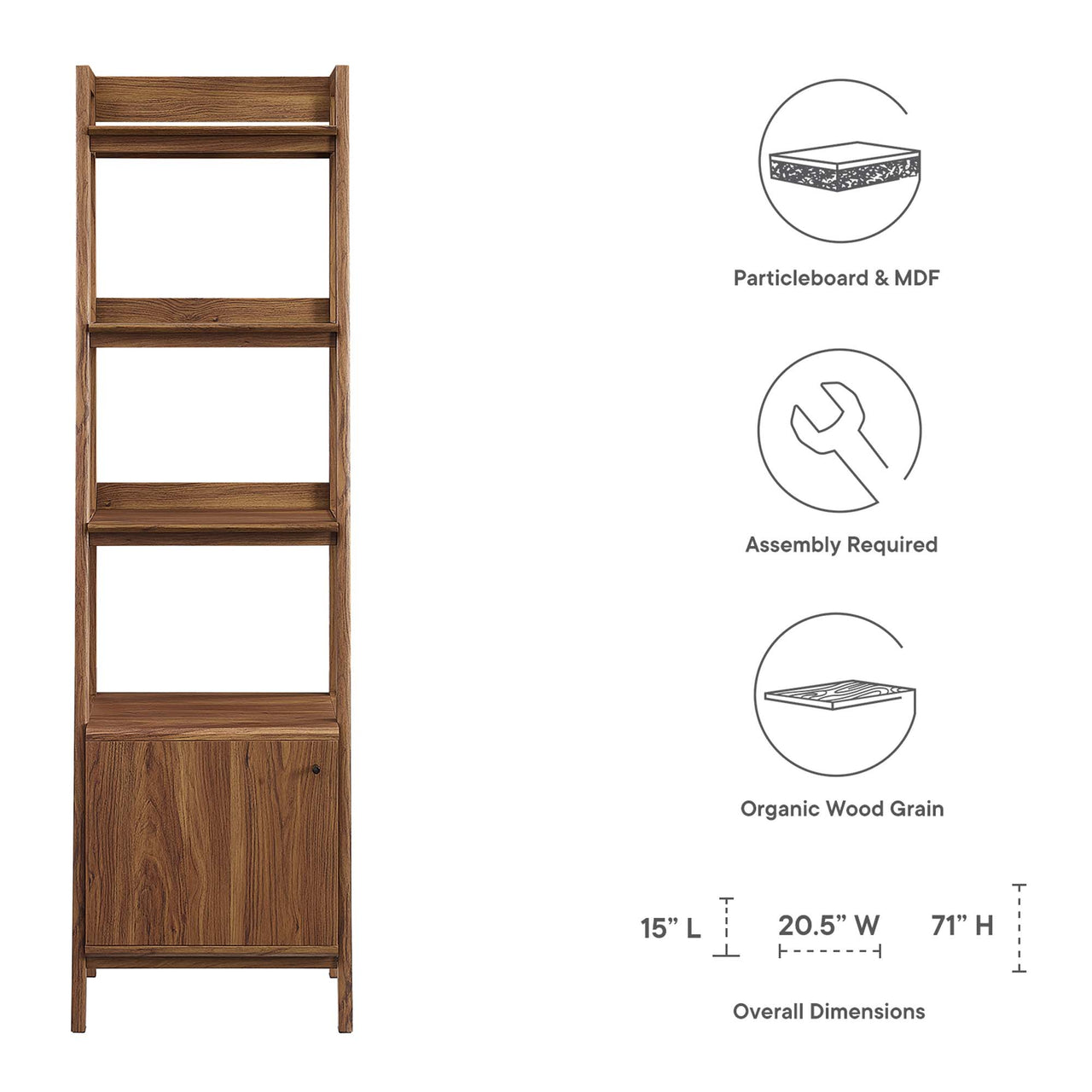 Scaffold Tiered Shelf, Small, Walnut