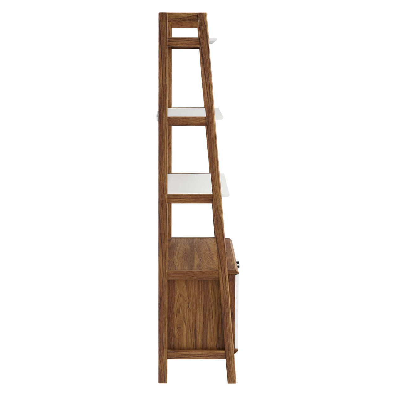 Scaffold Tiered Shelf, Large, Walnut & White