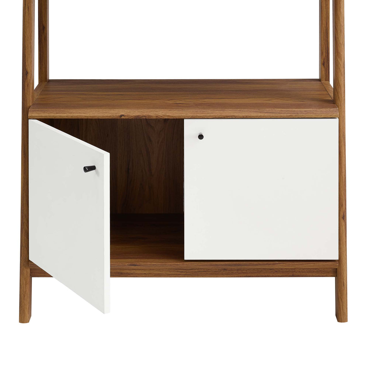 Scaffold Tiered Shelf, Large, Walnut & White