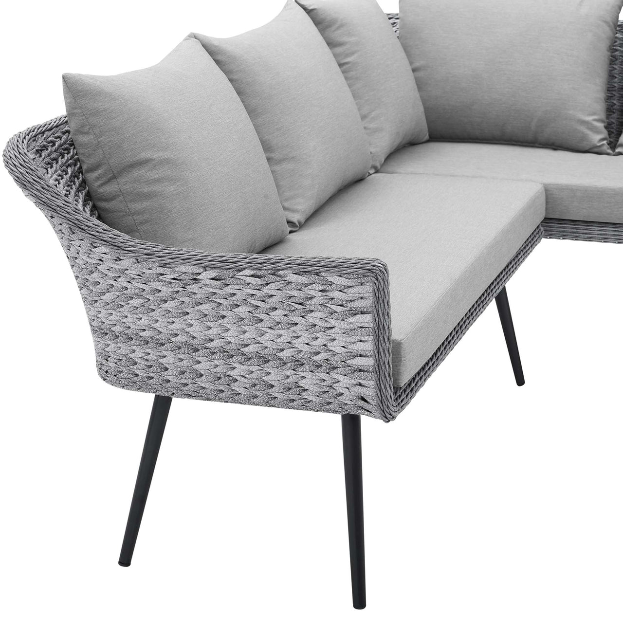 Stratus Alfresco Woven Sectional, Gray