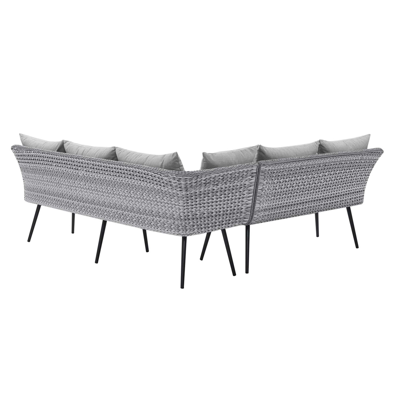 Stratus Alfresco Woven Sectional, Gray