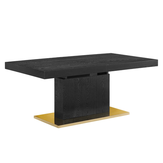 Divisa Extendable Dining Table, Black & Gold