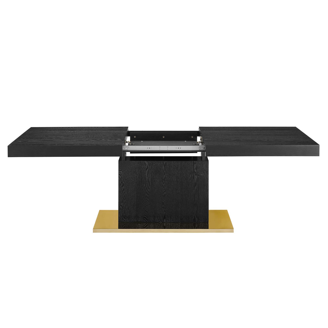 Divisa Extendable Dining Table, Black & Gold