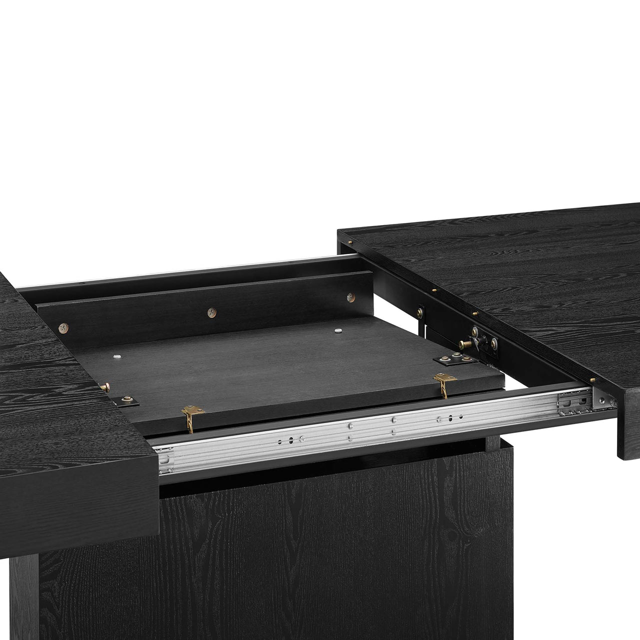 Divisa Extendable Dining Table, Black & Gold