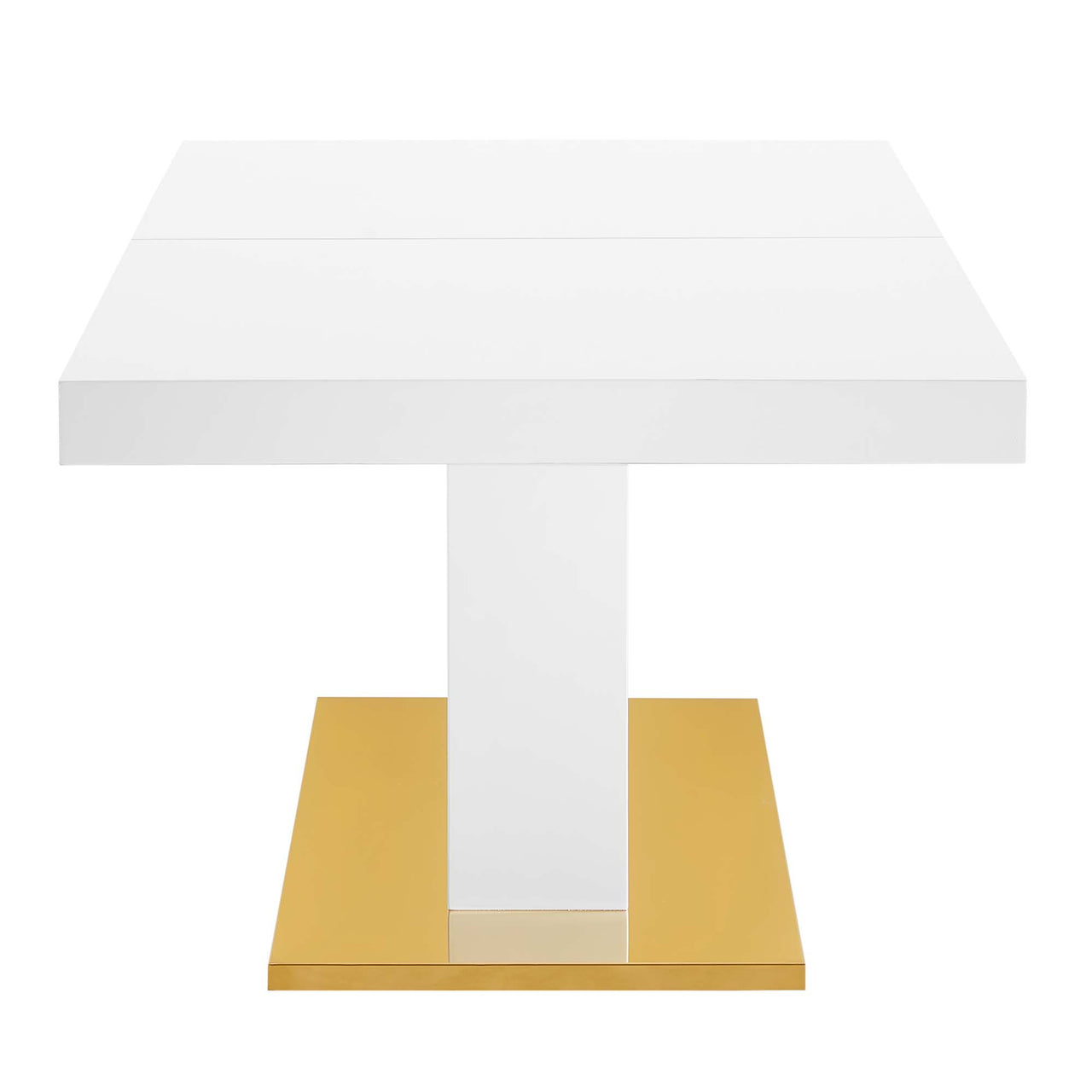 Divisa Extendable Dining Table, White & Gold