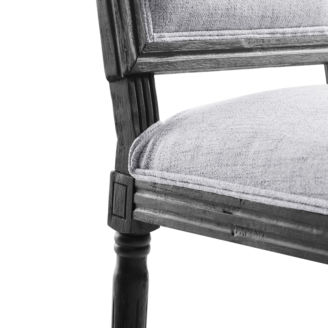 Corton Upholstered Side Chair, Black & Light Gray