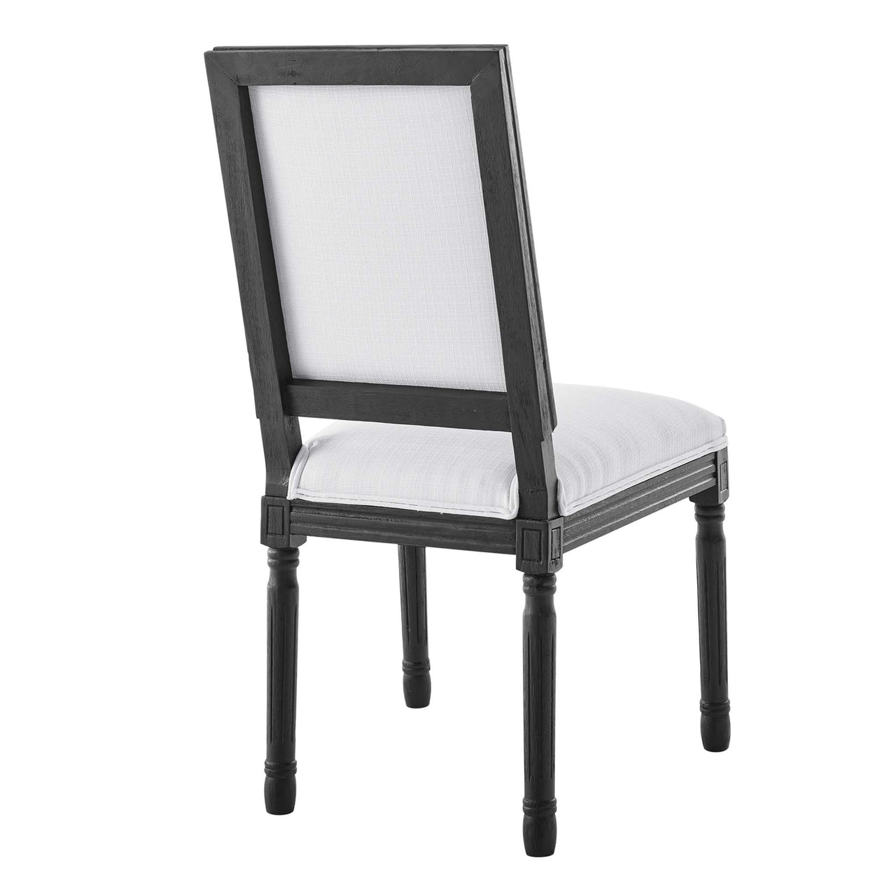Corton Upholstered Side Chair, Black & White