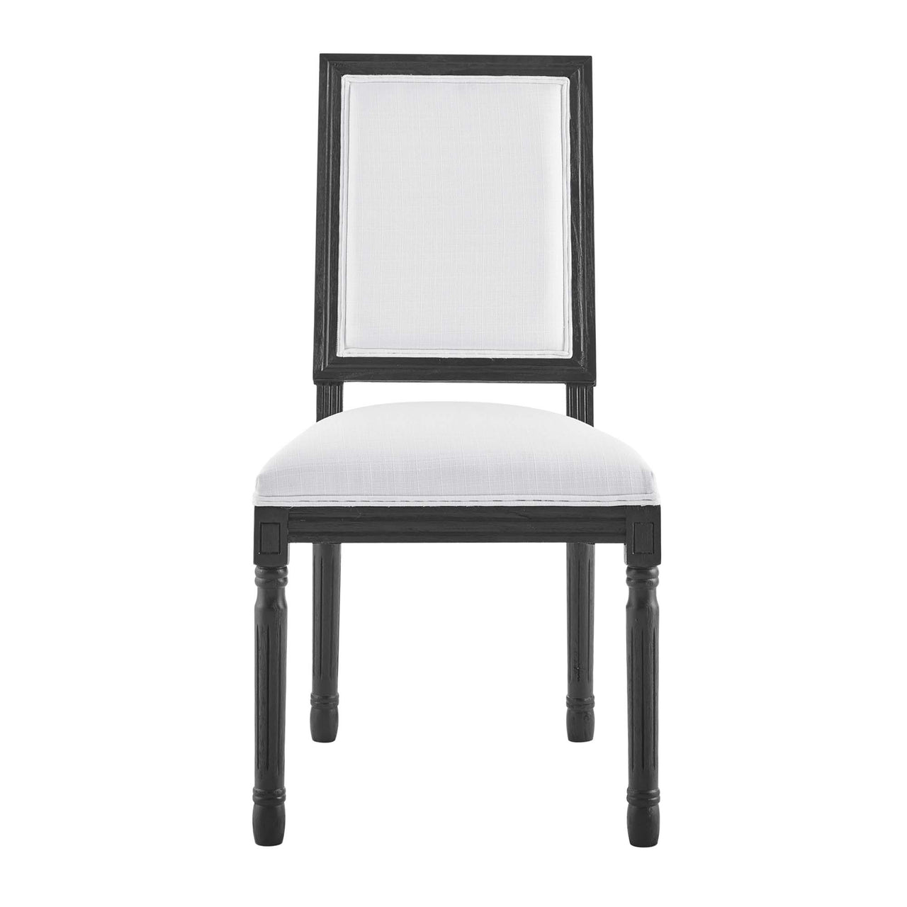 Corton Upholstered Side Chair, Black & White