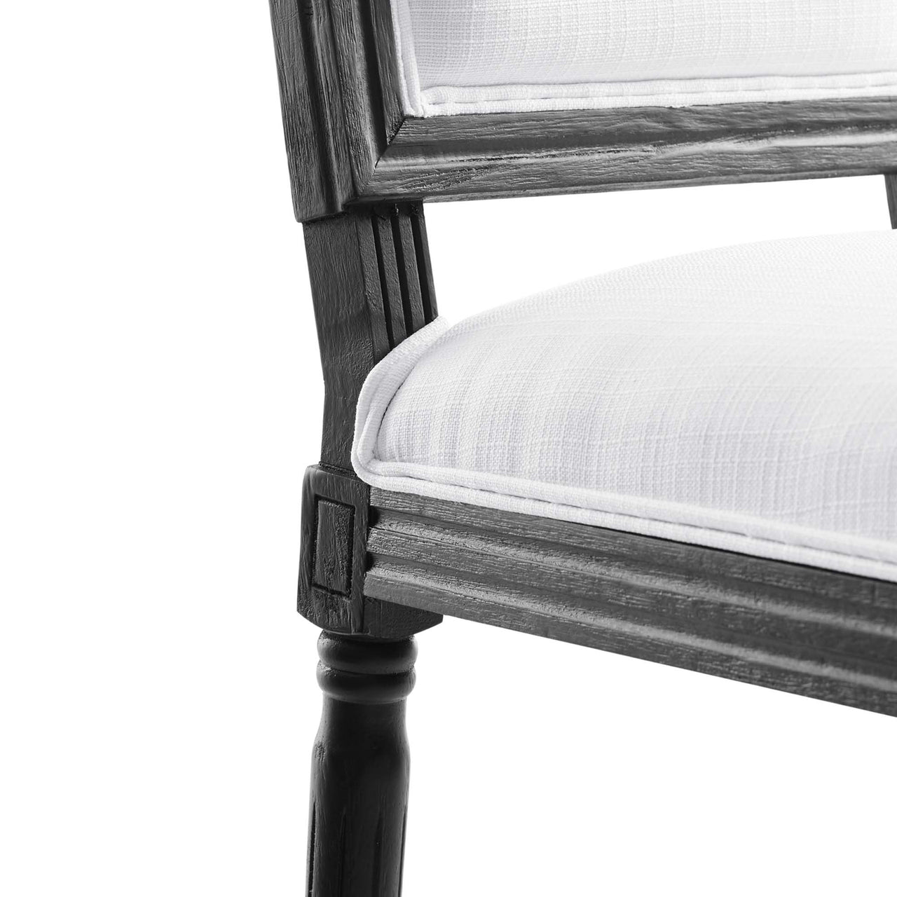 Corton Upholstered Side Chair, Black & White