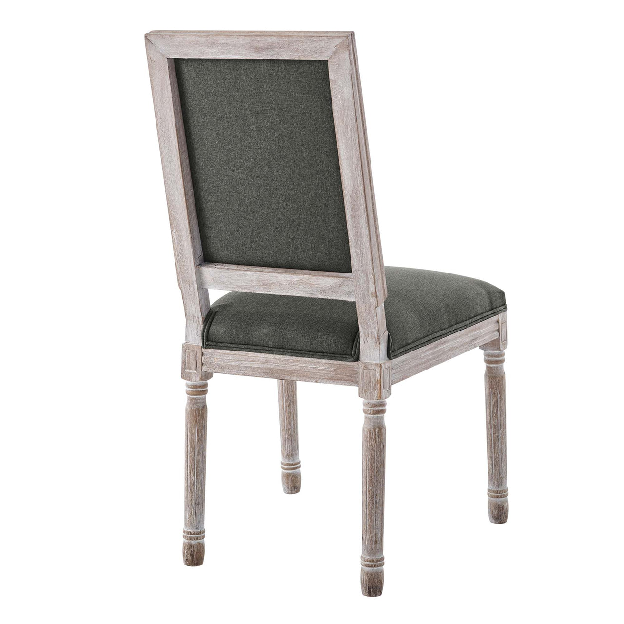 Corton Upholstered Side Chair, Natural Wood & Gray