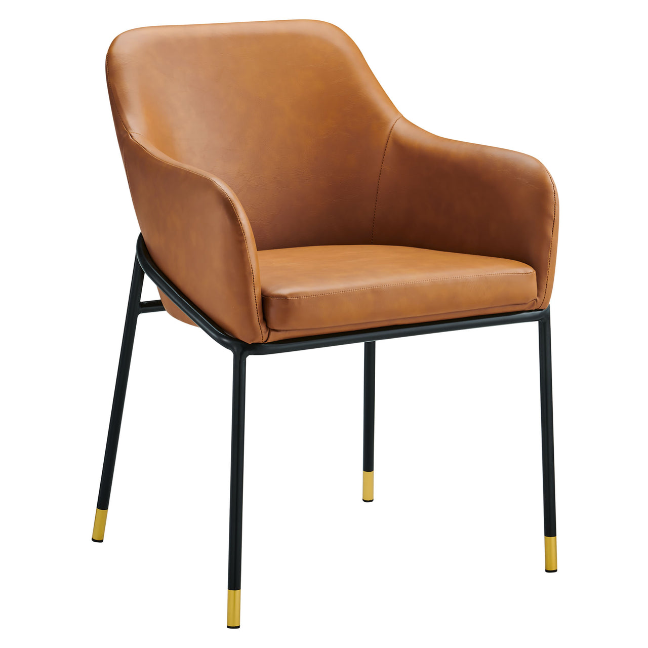 Rovelle Eco-Leather Dining Chair, Black & Tan